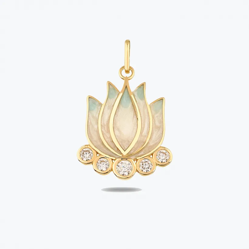 Mavi Lotus Kolye Charm Mavi Lotus Kolye Charm