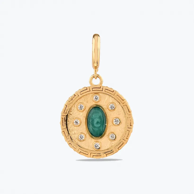 Yeşil Madalyon Charm Yeşil Madalyon Charm