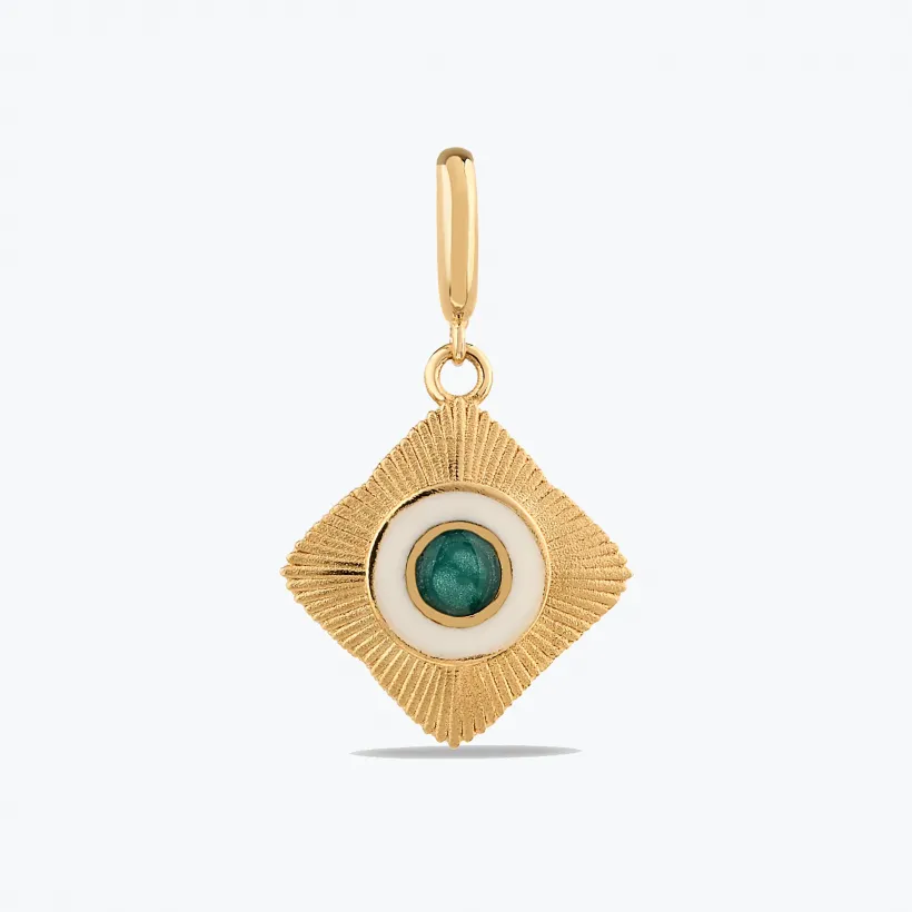 Yeşil Etnik Madalyon Charm Yeşil Etnik Madalyon Charm