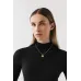 Lacivert Oval Taşlı Madalyon Kolye Lacivert Oval Taşlı Madalyon Kolye