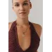 Yuvarlak Lacivert Taşlı Çiçek Madalyon Charm Kolye Yuvarlak Lacivert Taşlı Çiçek Madalyon Charm Kolye