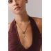 Yuvarlak Kırmızı Taşlı Etnik Madalyon Charm Kolye Yuvarlak Kırmızı Taşlı Etnik Madalyon Charm Kolye
