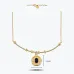 Oval Lacivert Taşlı Madalyon Uç Tel Kolye Oval Lacivert Taşlı Madalyon Uç Tel Kolye