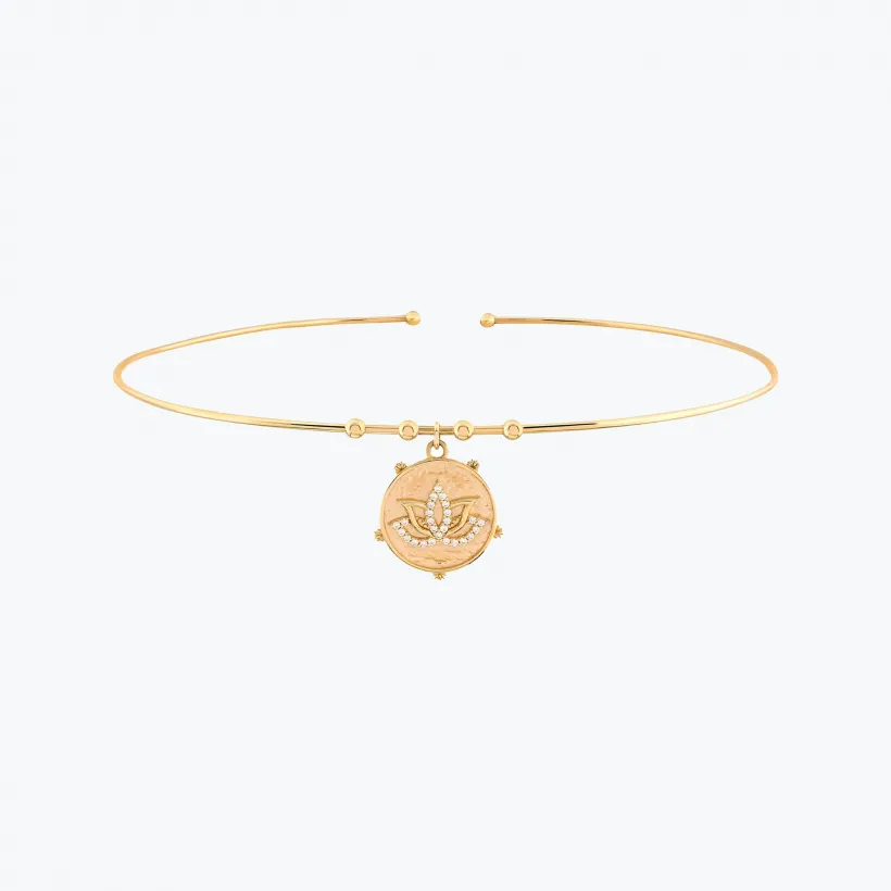 Parıltı Lotus Uç Tel Choker Parıltı Lotus Uç Tel Choker