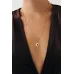 Yuvarlak Kırmızı Taşlı Etnik Madalyon Kolye