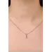 Yuvarlak Taşlı Çubuklu Aynalı Zincir Halkalı Kolye