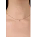 Yuvarlak Taşlı Aynalı Zincir Choker
