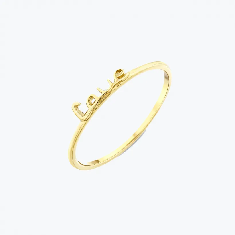 Minimal Love Yazılı Yüzük Minimal Love Yazılı Yüzük